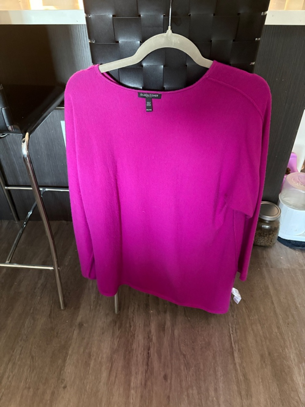 Eileen Fisher Vibrant Fuchsia Crewneck Cashmere Sweater